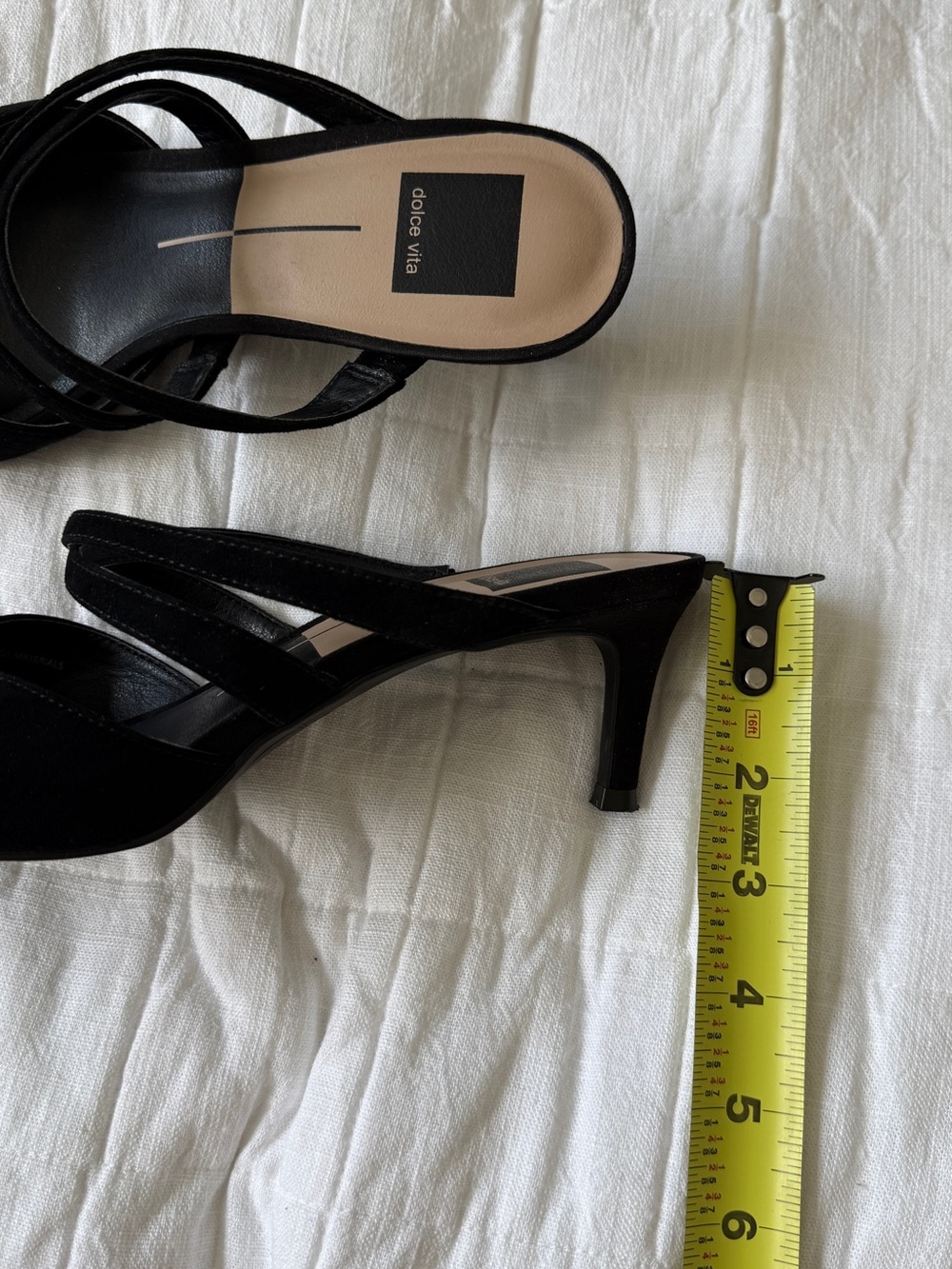 Dolce Vita Black Pointed Toe Double-Strap heel - Picture 4 of 5